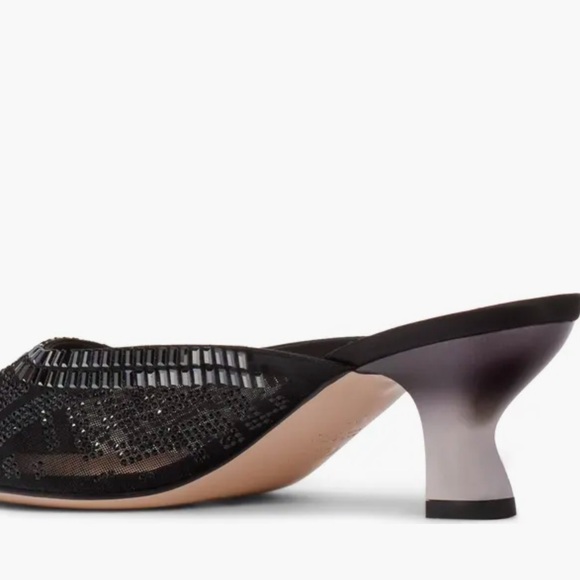Fendi Mesh Embellished Kitten Heel, Sz 38/7.5 - Picture 6 of 6
